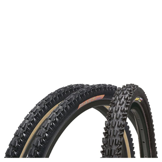 Dart MTB 26 x 2.10 inch Tubed Folding Bead Tire, Front, Black/Amber - RACKTRENDZ
