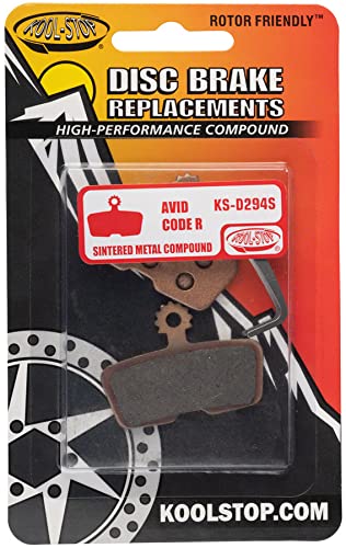 Kool Stop Disc Brake Pads Members Self Service Packed Includes Fastening Clips/Pins Card Of 2 D   294 S Sintered Metal For Avid Code R (From 2010) - RACKTRENDZ