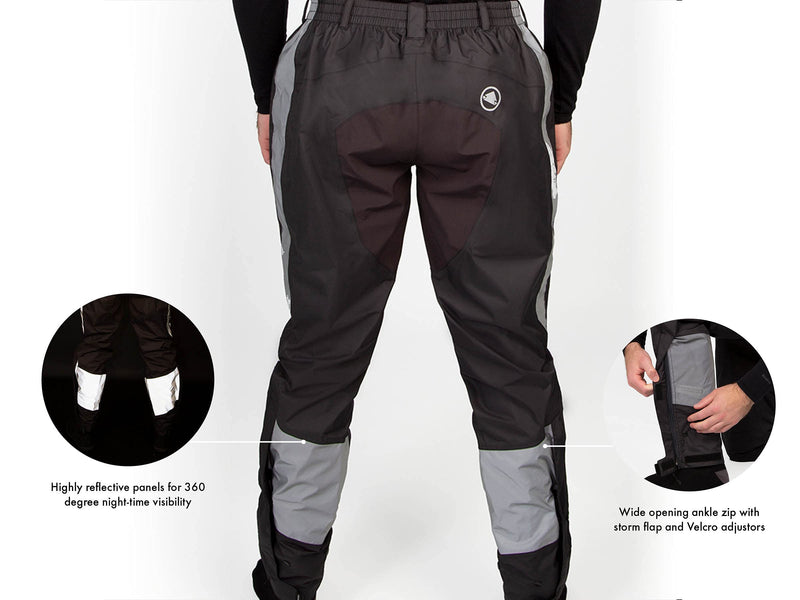 Load image into Gallery viewer, Endura Men&#39;s Urban Luminite Waterproof Cycling Pants II Anthracite, Small - RACKTRENDZ
