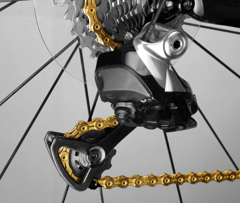 Load image into Gallery viewer, KMC X11SL 11 Speed Chain, Ti-Ni Gold, 118 Link - RACKTRENDZ
