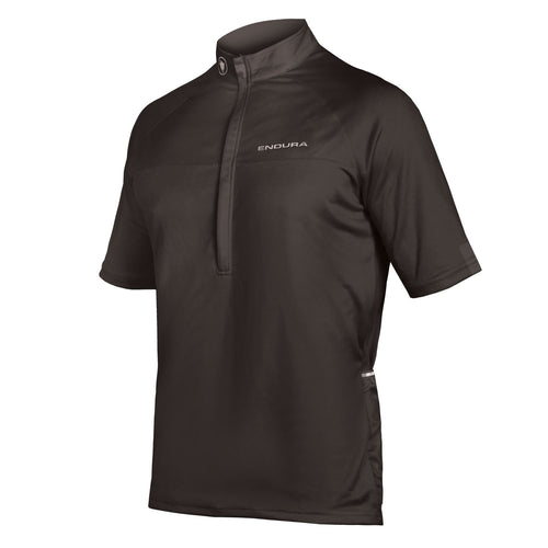 Endura Xtract Mens Short Sleeve Cycling Jersey II - Airtex Fabric, 3-Rear Pockets, Black, Large - RACKTRENDZ