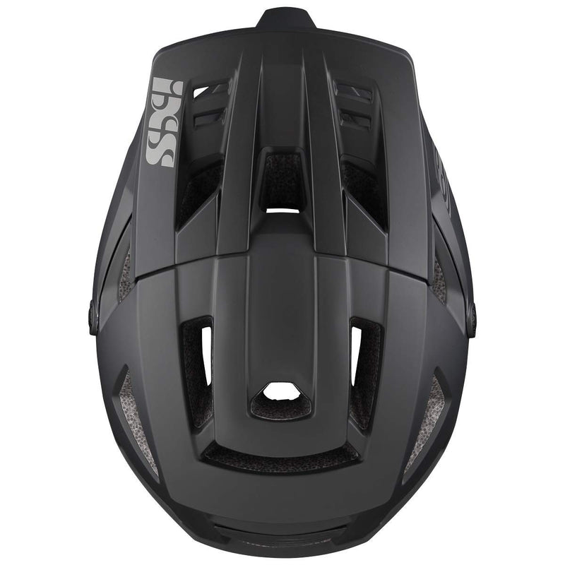 Load image into Gallery viewer, IXS Trigger FF MIPS Black Helmet (Small: 49-54cm), 360° Inmould Shell, Adjustable Straps, Magnetic Closure, Goggle Compatible Visor, ASTM for DH on Frontal Impact - RACKTRENDZ
