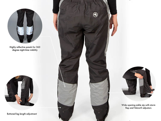 Endura Women's Urban Luminite Waterproof Pants Anthracite, Small - RACKTRENDZ
