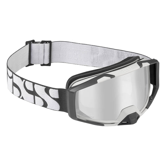 iXS Trigger+ Goggle Trigger White/ Mirror Silver Low Profile Lens, 3ply Foam for Increased Comfort, iXS Roll-Off/Tear-Off Compatibility, 45mm Elastic Strap, Unobstructed Pereferal Vision (178°x78°) - RACKTRENDZ