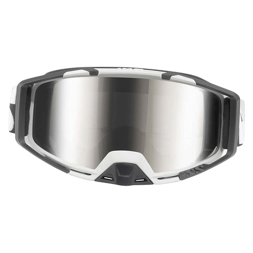 IXS Hack Goggle Trigger Racing Clear White/Mirror Clear Standard, 45mm Elastic Strap, Unobstructed Pereferal Vision (178°x78°), 3ply Foam for Increased Comfort, Roll-Off/Tear-Off Compatibility - RACKTRENDZ