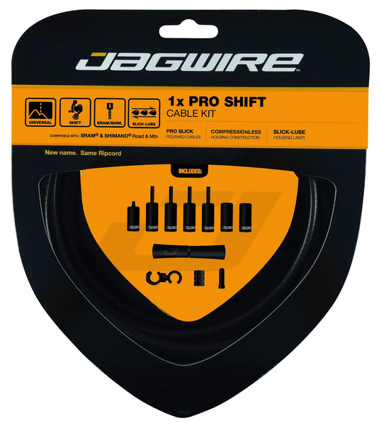 Jagwire - Universal 1x Pro Shift Kit |for Road, MTN, and Gravel Bike | SRAM and Shimano Shifter Compatible | Stealth Black - RACKTRENDZ