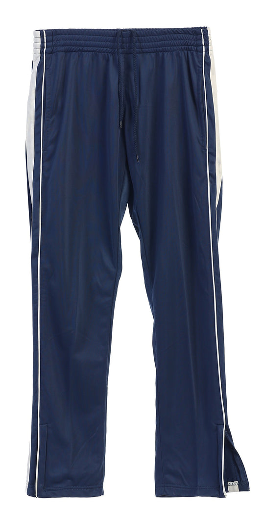 Gioberti Mens Track Running Sport Athletic Pants, Elastic Waist, Zip Bottom, Navy, Large - RACKTRENDZ