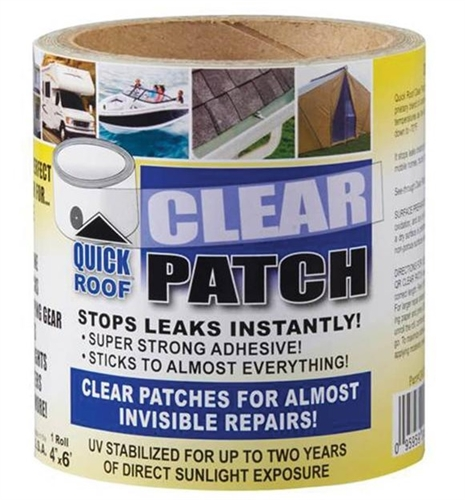 Cofair Products QRCP46 - Quick Roof Clear Repair Tape Roll 4" x 6' - RACKTRENDZ