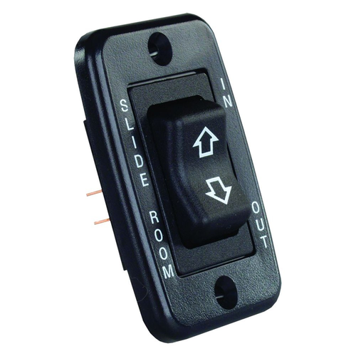LOW PROFILE SINGLE SLIDE-OUT SWITCH, BLACK