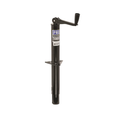 Pro Series 1400600303 - Round Trailer Jack, A-Frame, 5,000 lbs. Lift Capacity, Top Wind, Bolt-On, 15 in. Travel - RACKTRENDZ