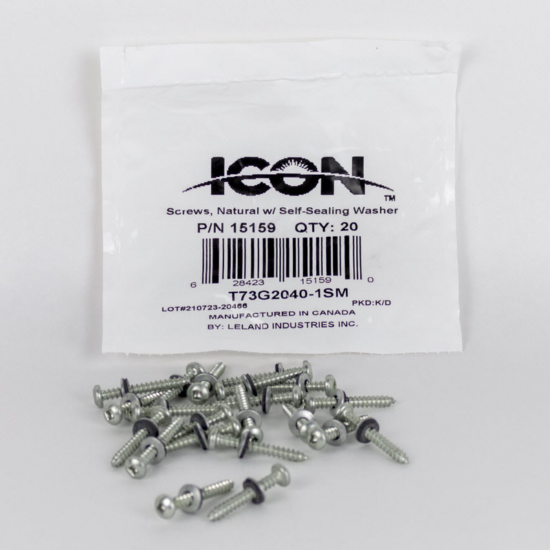 Load image into Gallery viewer, Icon Technologies 15159 - Screws, Quantity 20, With Self-Sealing Washer For Skylight Install
