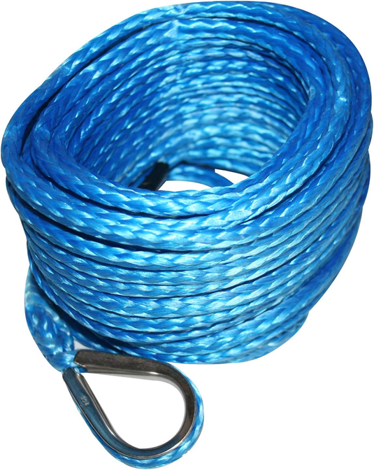 Bulldog Winch 20095 - Blue Synthetic Rope, ATV/UTV 6mm x 50, 6K - RACKTRENDZ