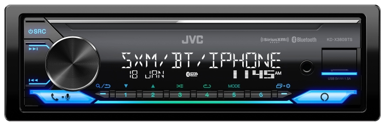Load image into Gallery viewer, JVC KD-X380BTS - 1-DIN Digital Media Receiver with Bluetooth - 50Wx4 - RACKTRENDZ
