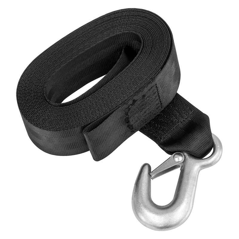 Load image into Gallery viewer, Fulton 501202 20&#39; x 2&quot; Black Winch Strap With Hook - RACKTRENDZ

