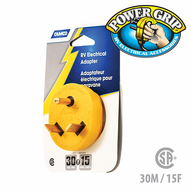 Load image into Gallery viewer, Camco 55233 30AM/15AF Power Grip Adapter - 125V/1875W Bilingual CSA - RACKTRENDZ
