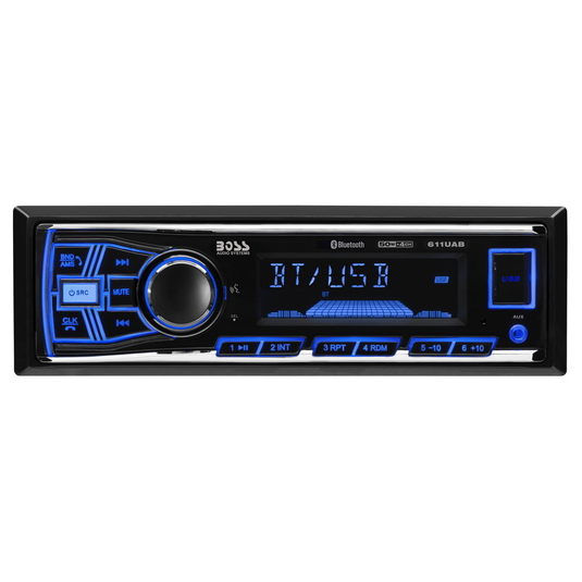 Boss 611UAB - MECH-LESS Multimedia Player (No CD/DVD) Bluetooth Single DIN 50W x 4 - RACKTRENDZ