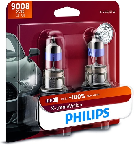 Philips X-tremeVision Headlight 9008 Pack of 2 - RACKTRENDZ