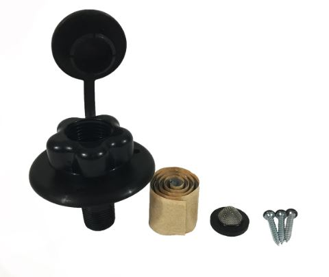 Load image into Gallery viewer, B&amp;B Molders 94217 - Black Plastic Flush City Water Fill with 1/2&quot; MPT Plastic Check Valve - RACKTRENDZ
