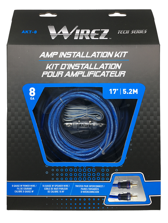 Wirez AKT-8 8 Gauge Amplifier Installation Kit - RACKTRENDZ