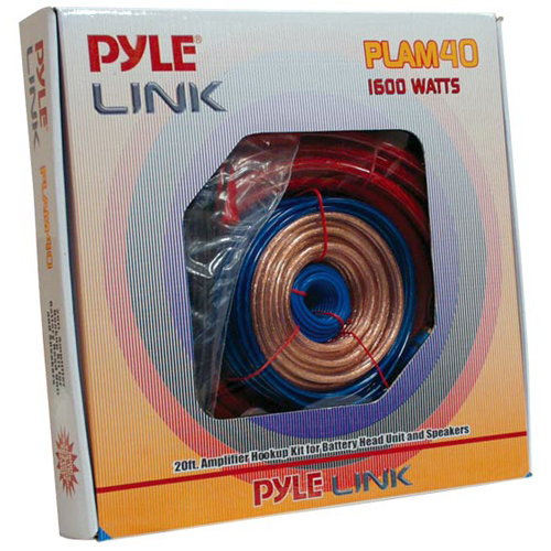Pyle PLAM40 - Car Stereo Wiring Kit, Audio Amplifier & Subwoofer Speaker Installation Cables (4 Gauge) - RACKTRENDZ