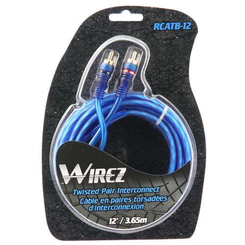 RCA TWISTED BLUE CABLE 12` - RACKTRENDZ