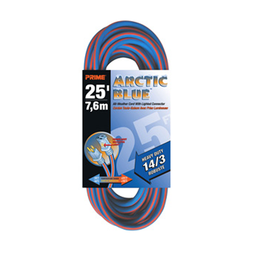 Prime Products LT530725 - 14/3 x 25' Artic Blue Prime Extension Cord - RACKTRENDZ