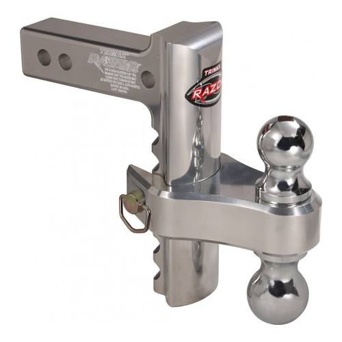 Trimax TRZ8AL-RP - 8? Aluminum Adjustable Drop Hitch, Pin & Clip - RACKTRENDZ