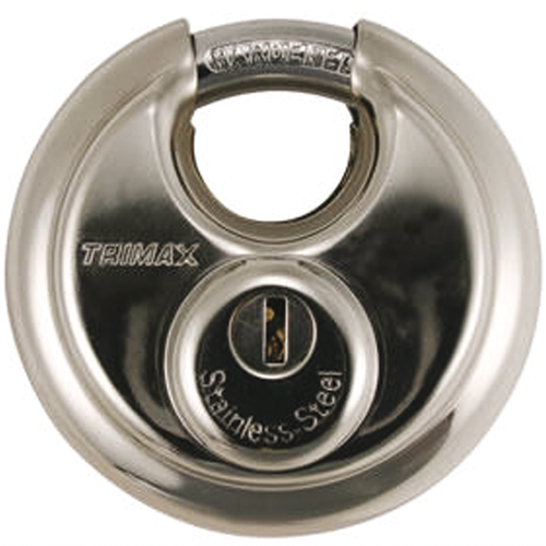 STAINLESS STEEL 70MM ROUND PADLOCK W/ 10MM SHACKLE