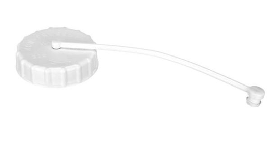 B&B Molder 94243 - Polar White Plastic Replacement Water Fill Cap with Strap - RACKTRENDZ