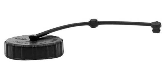 Load image into Gallery viewer, B&amp;B Molder 94244 - Black Plastic Replacement Water Fill Cap with Strap - RACKTRENDZ
