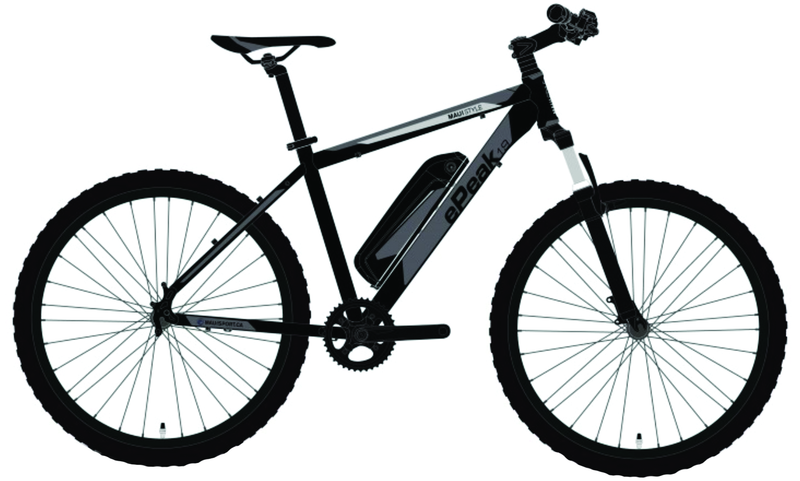Load image into Gallery viewer, Maui BIK100 - 26&quot; E-Mountain Bike Black/Grey with frame of 17&quot;
