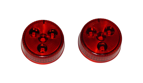 CLEAR LED LIGHT ROUND RED 2