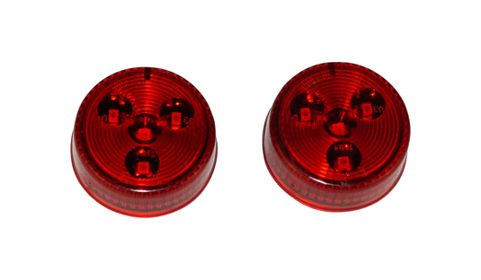 CLEAR LED LIGHT ROUND RED 2" - RACKTRENDZ