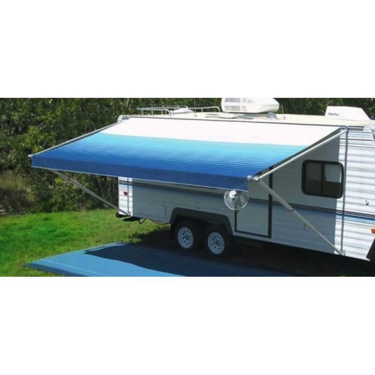 Carefree JU178E00 - 1Pc Fabric 17' Ocean Blue Awning with White Weatherguard - RACKTRENDZ