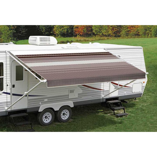Carefree JU188A00 - 1Pc Fabric 18' Sierra Brown Awning with White Weatherguard - RACKTRENDZ
