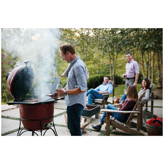 Load image into Gallery viewer, Willion SE-21TR - 21&#39;&#39; Steel Egg BBQ Kamado Style Red - RACKTRENDZ
