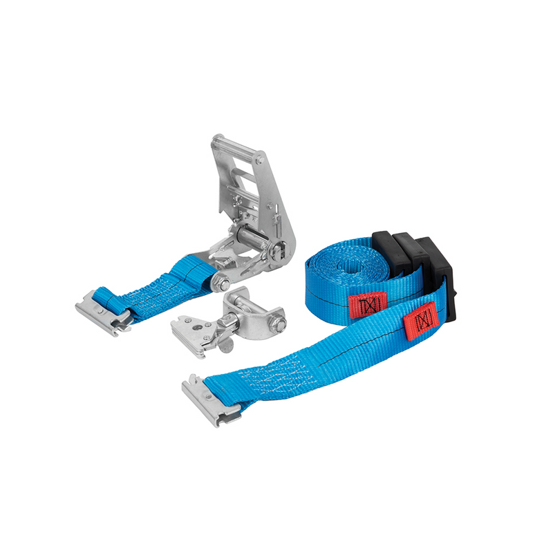 Load image into Gallery viewer, Erickson 58523 - Pair of E-Track Ratchet 2&quot;x12&#39; 3300K lb Blue Straps with Roller Idler - RACKTRENDZ
