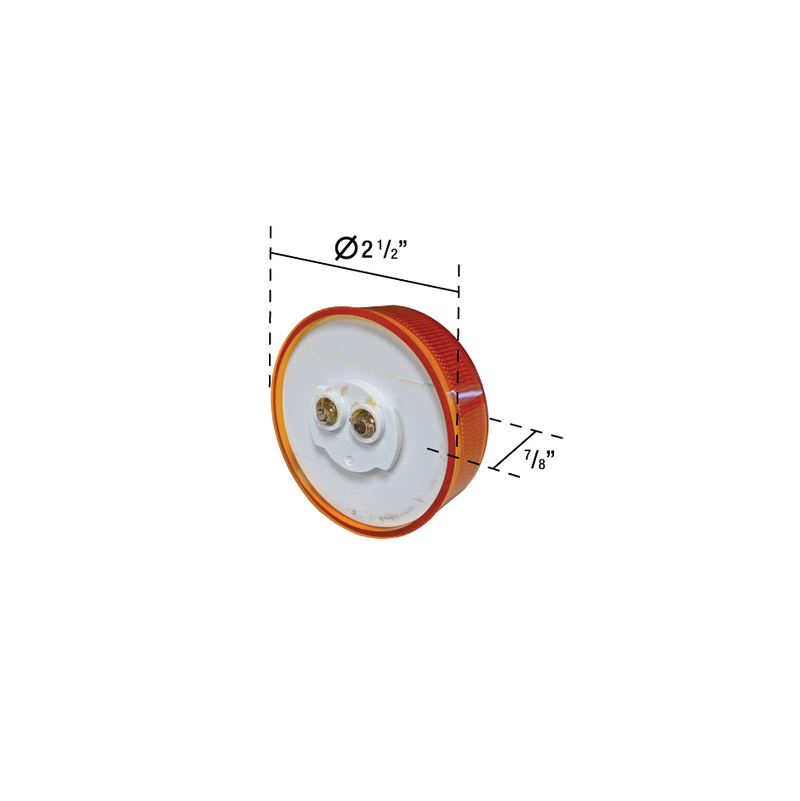Load image into Gallery viewer, Uni-Bond LED2500-6A - 2.5″ Round LED Marker Lamp – 6 Diodes Amber - RACKTRENDZ
