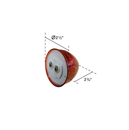 Uni-Bond LED7250-6A - 2.5″ LED Beehive Marker Lamp – 6 Diodes Amber - RACKTRENDZ