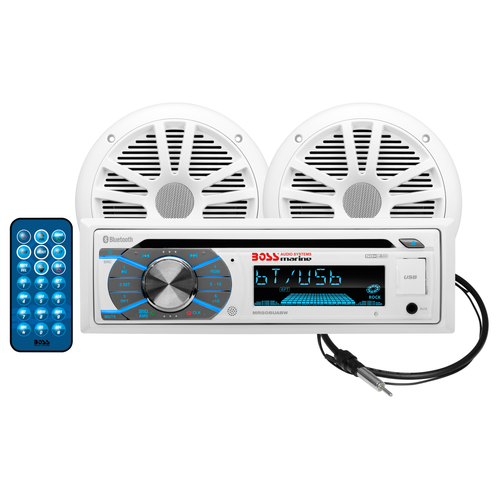 Boss MCK508WB.6 - This package has MR508UABW, MR6W, MRANT10, Single-DIN, CD/MP3 Player Detach Panel Bluetooth - RACKTRENDZ