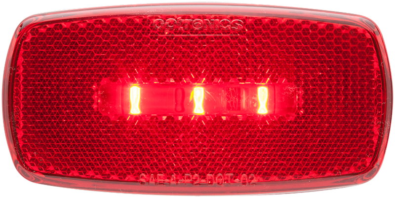 Load image into Gallery viewer, Optronics MCL32RB - MCL32 Series, LED Surface Mount Red Marker/Clearance Light With Reflex, White Base
