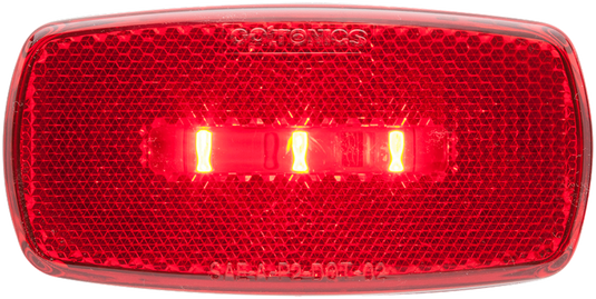 Optronics MCL32RB - MCL32 Series, LED Surface Mount Red Marker/Clearance Light With Reflex, White Base