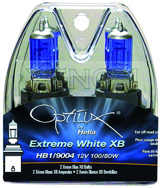 Hella H71070347 EXTREME WHITE XB HB3 9005 12V/100W bulb (2) White - Off-road use only - RACKTRENDZ