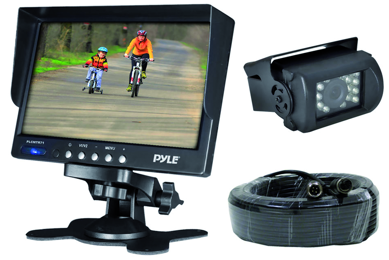 Load image into Gallery viewer, Pyle PLCMTR71 - Weatherproof Rearview Backup Camera &amp; Monitor Video System, Commercial Grade, 7&#39;&#39; Monitor, Dual DC 12-24V for Bus, Truck, Trailer, Van - RACKTRENDZ
