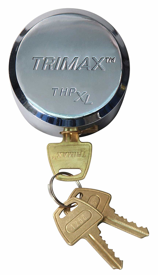 Trimax THPXL-AL SV - "Hockey Puck" Internal Shackle Trailer Door Lock - Rekeyable - Silver - RACKTRENDZ