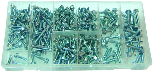 Rodac RDMS200 - Self-Drilling Metal Screw Assortment - 200 Pieces - RACKTRENDZ