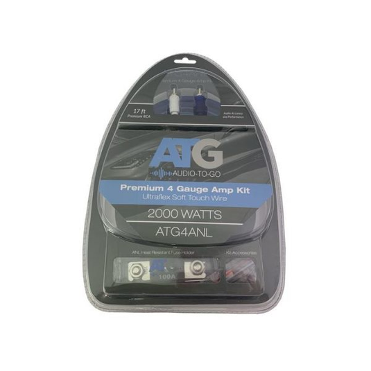ATG ATG4-ANL - ATG Audio 4 Gauge Soft-Touch Amp Kit w/ ANL Fuseholder - RACKTRENDZ