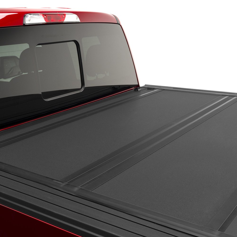 Load image into Gallery viewer, BAK® • 448410T • BakFlip MX4 • Premium Folding Tonneau Cover • Toyota Tundra 6&#39;7&quot; 07-22 with Deck Rail System &amp; without Trail Special Edition Storage Boxes - RACKTRENDZ
