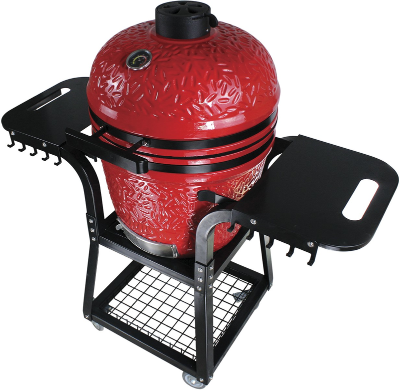 Load image into Gallery viewer, Willion SE-21TR - 21&#39;&#39; Steel Egg BBQ Kamado Style Red - RACKTRENDZ
