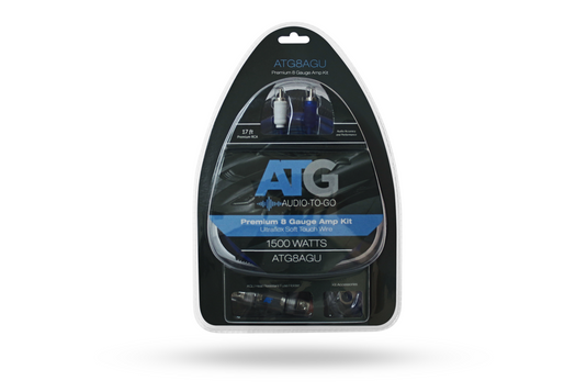 ATG ATG8-AGU - ATG Audio 8 Gauge Soft-Touch Amp Kit w/ AGU Fuseholder - RACKTRENDZ